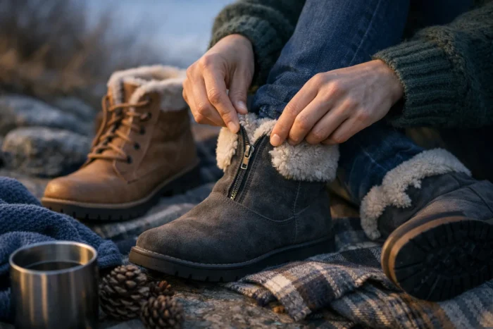 Des pieds au chaud et stylés avec nos bottines et boots femme fourrées