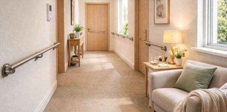 Adapter votre logement pour seniors avec barres de soutien Inda et sol antidérapant